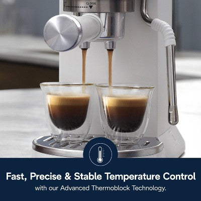 DeLonghi Dedica Duo Espresso and Cold Brew Machine with Milk Frother for Hot & Iced Coffee, Cappuccinos, Lattes & More Vanilla
