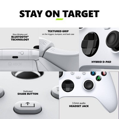 Xbox Series X|S Wireless Controller - Robot White: Bluetooth, USB-C, Compatible with Xbox One & PC