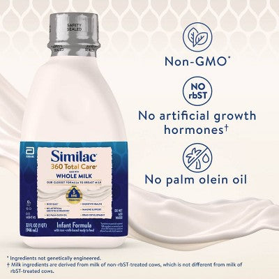 Similac 360 Total Care Whole Milk Ready to Feed Infant Formula- 32 fl oz