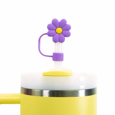 CharCharms 4pk Flowers Straw Toppers