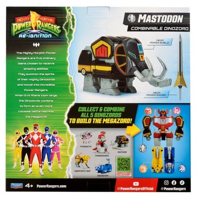 Mighty Morphin Power Rangers Re-Ignition Mastodon Dinozord Combinable Action Figure with Mega Power Sword