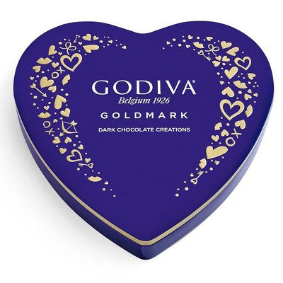 Godiva Valentine's Goldmark Dark Chocolate Heart Box Candy - 4.1oz