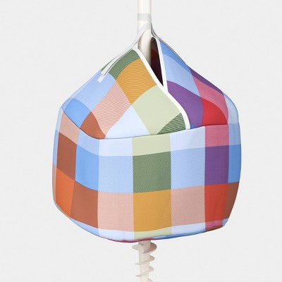 6' Round Beach Umbrella Checkered - Room Essentials (LOCAL PICKUP ONLY)