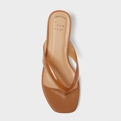 Women's Flip Heels - A New Day Light Brown 7.5