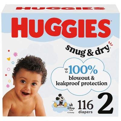 Huggies Snug & Dry Diapers -Size 2 - 116ct
