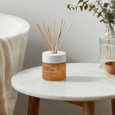 Glass Reed Diffuser Jasmine and Ylang Ylang 3.38 fl oz - Threshold