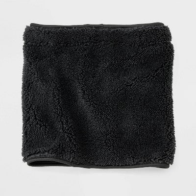 Men's Faux Shearling Neck Warmer Scarf - Goodfellow & Co Black