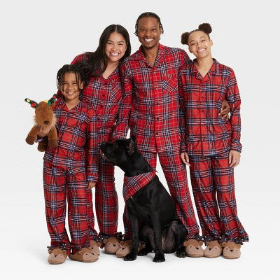 Plaid Jersey Matching Family Dog and Cat Pajamas - Wondershop Red S