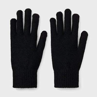 Men's Classic Knit Touch Gloves - Goodfellow & Co Black