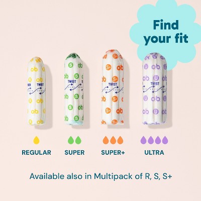 o.b. Original Tampons - Applicator-Free - Unscented - Super Plus - 40ct