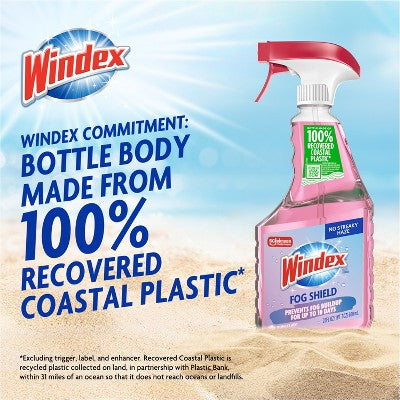 Windex Fog Shield - Anti Fog Spray and Glass Cleaner - 23 fl oz: Ammonia-Free, Liquid Form, Windows and Mirrors, Lily of the Valley Scent