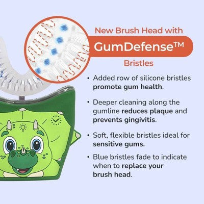 Autobrush Kids' Double-Sided Nylon Toothbrush Head - 6-8 years: Oral Care Accessory, 1-Pack