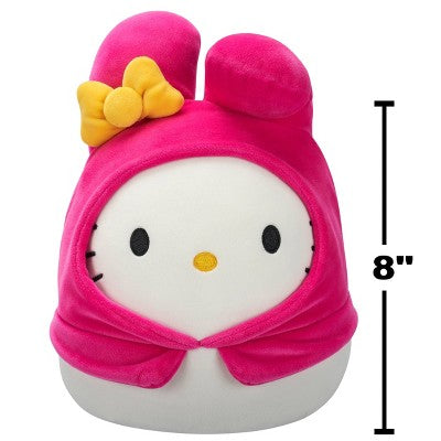 Hello Kitty 8" Squishmallows Plush in My Melody Hoodie
