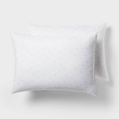 Standard/Queen 2pk Medium/Firm Machine Washable Plush Pillow White - Room Essentials (LOCAL PICKUP ONLY)