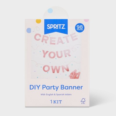 Rose Gold Metallic Create Your Own Banner - Spritz