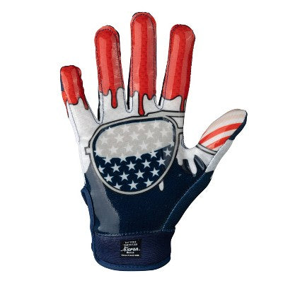 Cutters Game Day Receiver Gloves Youth - Stars S/M