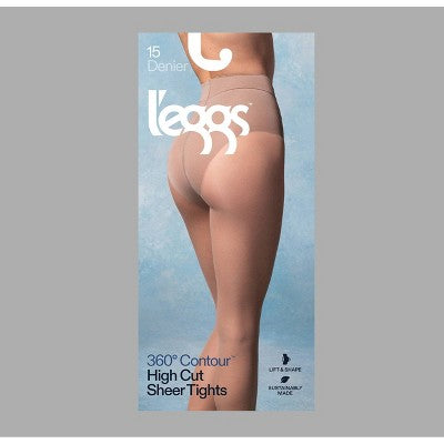 L'eggs Women's 15 Denier Bare Contour Luminous Skin High Cut Tights - Light Nude XXL