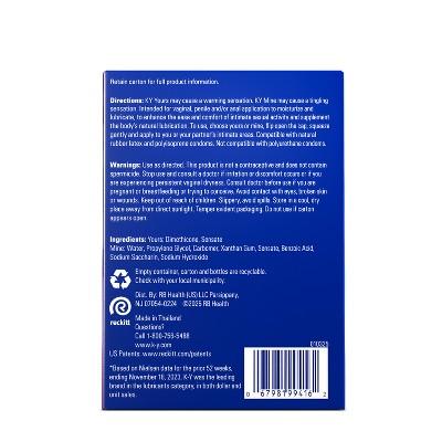 K-Y Yours + Mine Couples Personal Lube - 3 fl oz/2ct