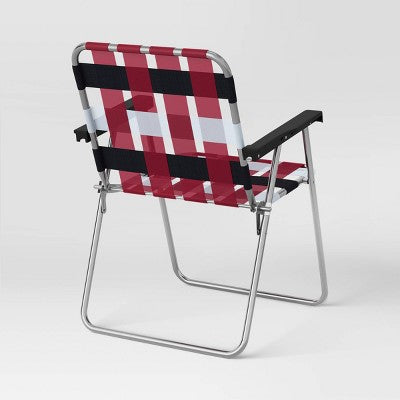 Webstrap Folding Patio Chair Red - Room Essentials (LOCAL PICKUP ONLY)