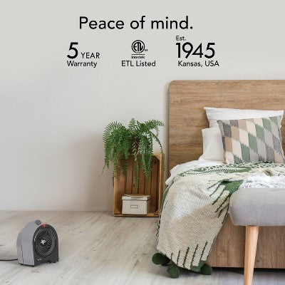 Vornado Velocity 5R Space Heater Cool Gray and Black