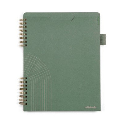 Altitude 160pg Ruled Journal with Folder Cover 7"x9" Dark Sage Arch