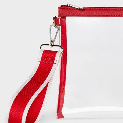 Game Day Clear Wristlet Clutch - Wild Fable Red
