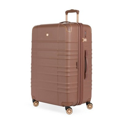 SWISSGEAR Cascade II Hardside Large Checked Spinner Suitcase - Maple: Tear-Resistant, 8 Wheels