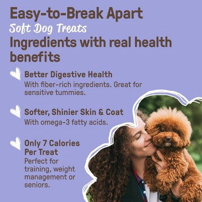 Cookie Pal Blueberry and Pumpkin Soft Baked Human Grade and Organic Dog Treats - 8.8oz