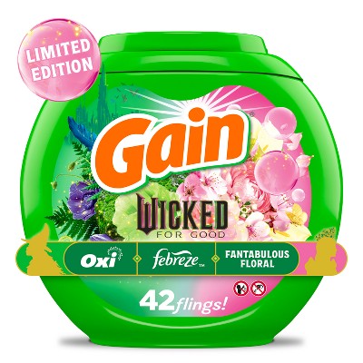 Gain Wicked Flings Laundry Detergent Pacs Limited Edition with Oxi - 42ct