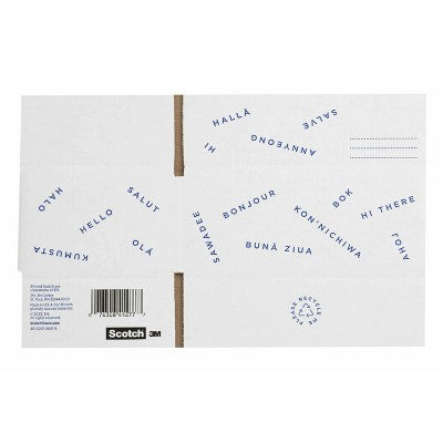 Scotch Packet Small Mailing Box: Cardboard Shipping Box, 9.5" x 6", White, Flap Closure, Single Pack