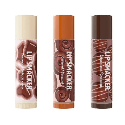 Lip Smackers Heart Tin Lip Balm Trio - Chocolate Deluxe - 3pc/0.42oz: Moisturizing, Translucent, Lip Makeup