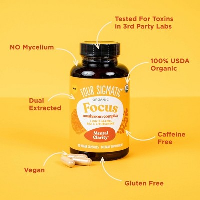 Four Sigmatic Focus Organic Mushroom Vitamin Capsules - 90ct