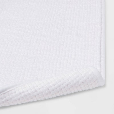 17"x24" Everyday Chenille Bath Rug White - Room Essentials