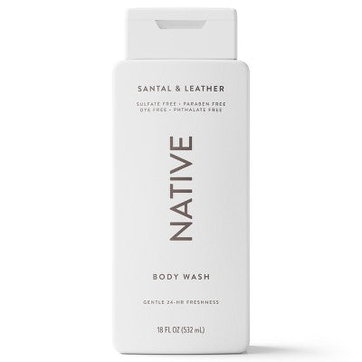 Native Body Wash - Santal and Leather - 18 fl oz: Paraben-Free, Sulfate-Free, For Normal to Very Dry Skin