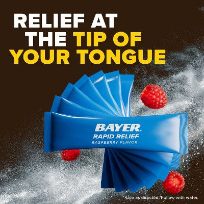 Bayer Rapid Relief Aspirin Powder - Raspberry - 20ct