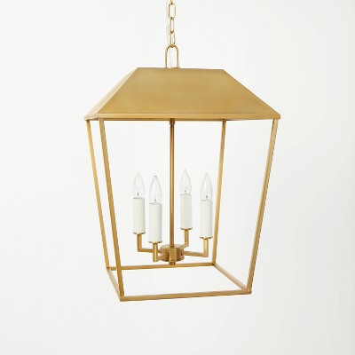 Lantern Pendant Brass - Threshold designed with Studio McGee: Vintage-Inspired, Adjustable Chain, ETL Listed