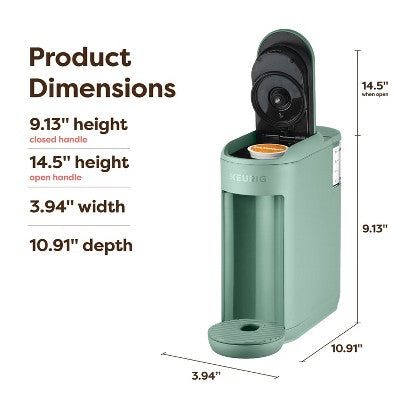 Keurig K-Mini Mate Single-Serve K-Cup Pod Coffee Maker Glamping Green