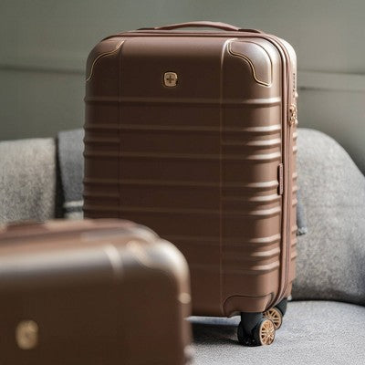 SWISSGEAR Cascade II Hardside Large Checked Spinner Suitcase - Maple: Tear-Resistant, 8 Wheels