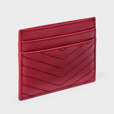 Basic Card Case Wallet - A New Day Dark Red