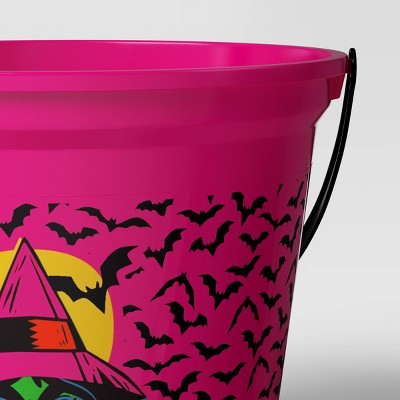 7.64" Witch Halloween Plastic Trick or Treat Pail Dark Pink - Hyde and EEK! Boutique