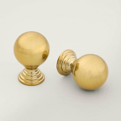 Traditional Cabinet Knobs Brass (Set of 2) - Hearth & Hand with Magnolia
