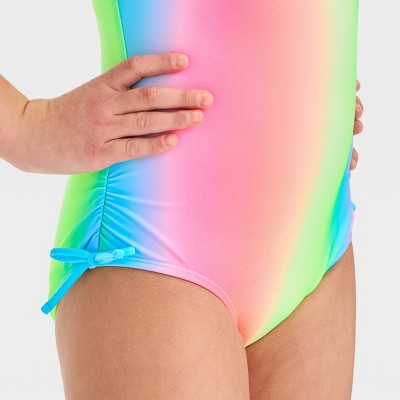 Girls' Rainbow Ombre Design One Piece Swimsuit - Cat & Jack M
