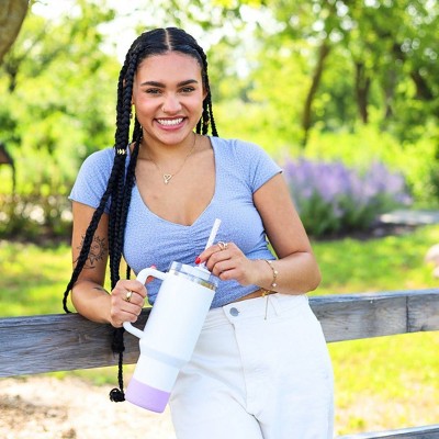 CharCharms Water Bottle Boot Purple: Silicone Bottle Boot, Dishwasher-Safe Drinkware Accessory for Hot & Cold Beverages
