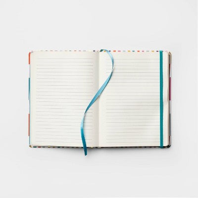 240pg College Ruled Journal 8"x6" Split Stripes - Threshold
