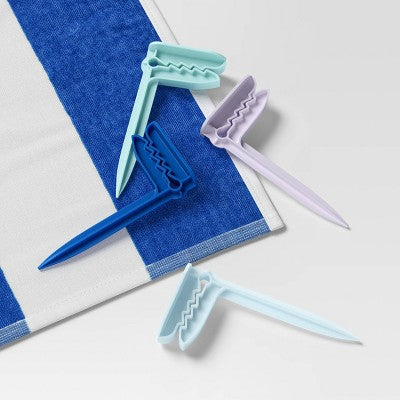 4pk Towel Clips Cool Colorway - Sun Squad