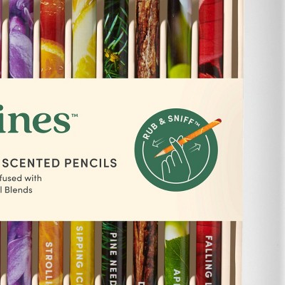 Lifelines 10pk Scented Classic Palette Colored Pencils Infused with Essential Oil Blends: Rub & Sniff Technology, Plastic Canister Lid