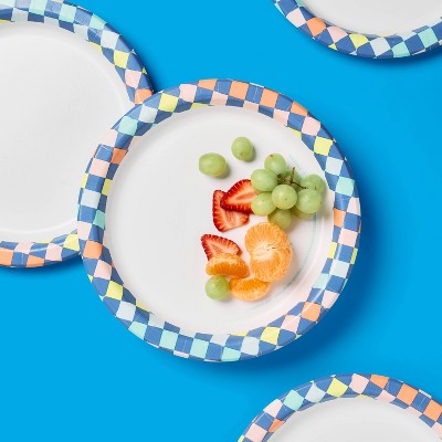 Disposable Plate 10" - Checkered - 24ct - up&up