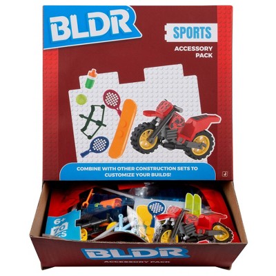 BLDR Sports Pack Accessory Set: 70-Piece Building Kit for Creative Thinking, Toy Components, ABS Material