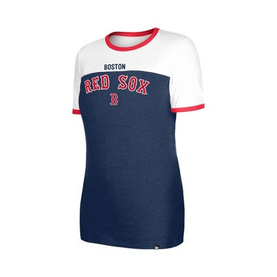 MLB Boston Red Sox Women's Bi-Blend Ringer T-Shirt - Small