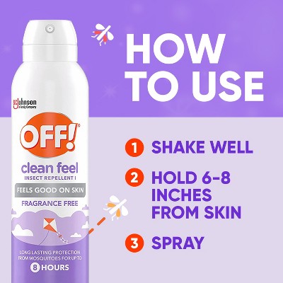 OFF! Clean Feel Mosquito Repellent Bug Spray 20% Picaridin - 2ct/5oz each